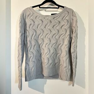 It's Our Time Gray Wave Pattern Sweater